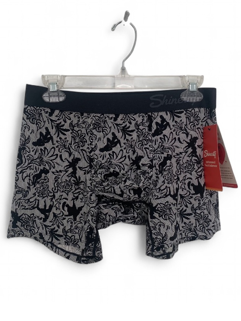 NWT Shinesty Ball Hammock Black & White Floral Boxer Briefs